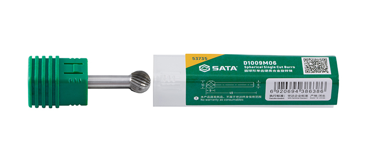 53735 SATA Spherical single cut burrs D1009M06
