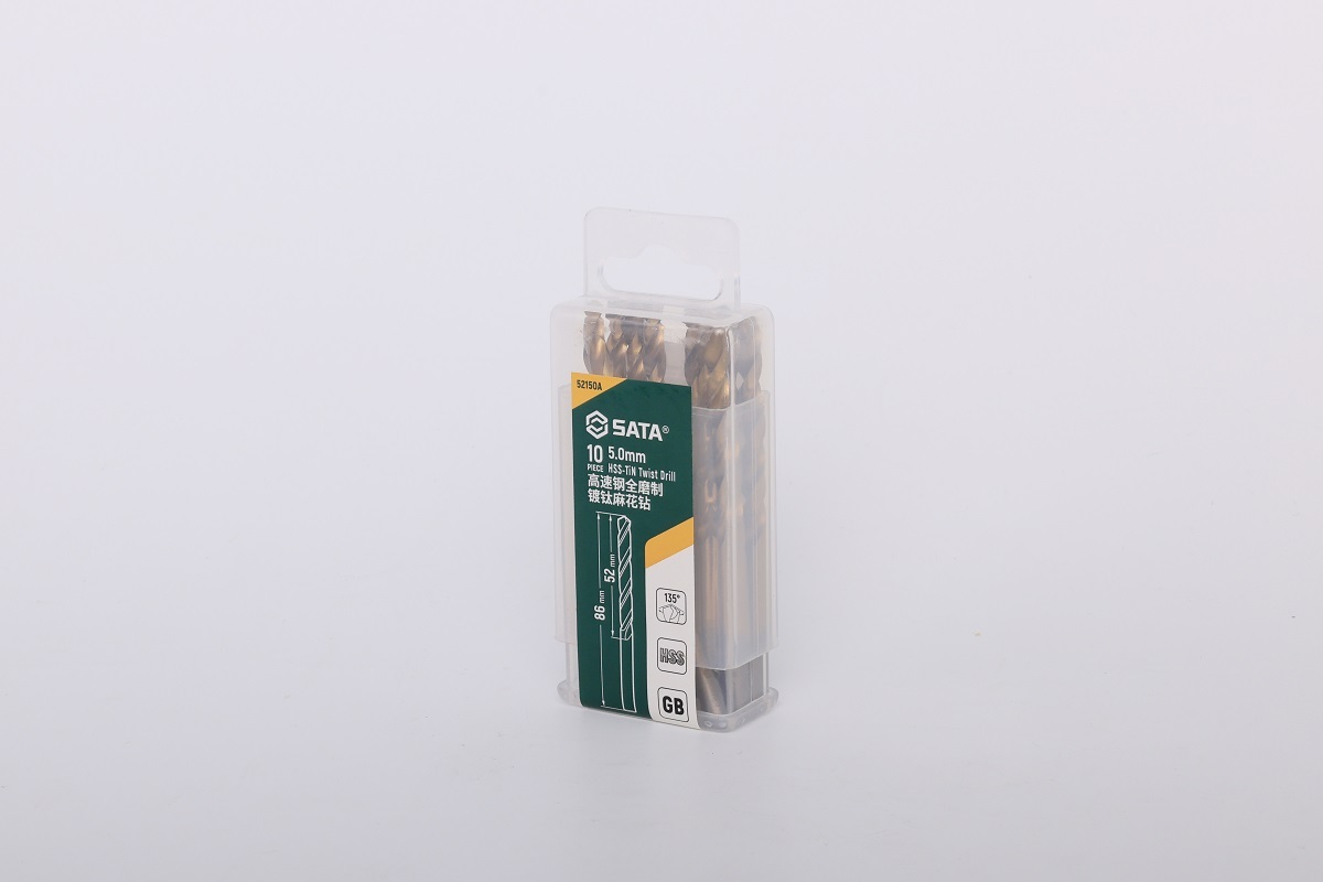 52150A SATA 10Pc. HSS-TiN Twist Drill 5.0mm