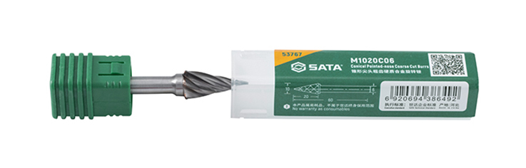 53767 SATA Conical pointed-nose coarse cut burrs M1020C06
