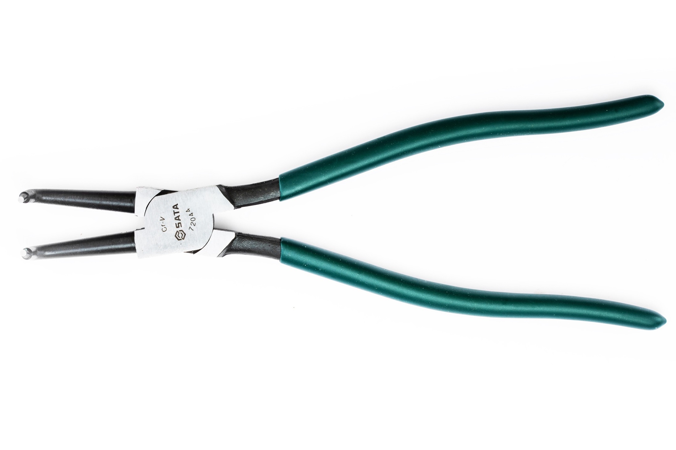 72044 SATA German Style Internal Snap Ring Pliers 13", Curved Tips
