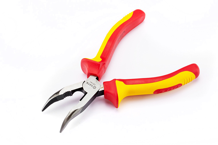 70181 SATA Insulated Bent Long Nose Plier 6"
