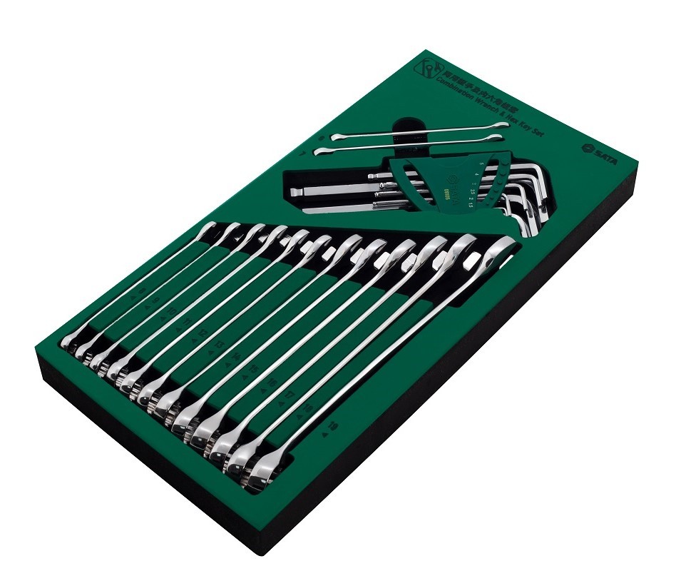 09906 SATA 23Pc. Combination Wrench & Hex Key Set