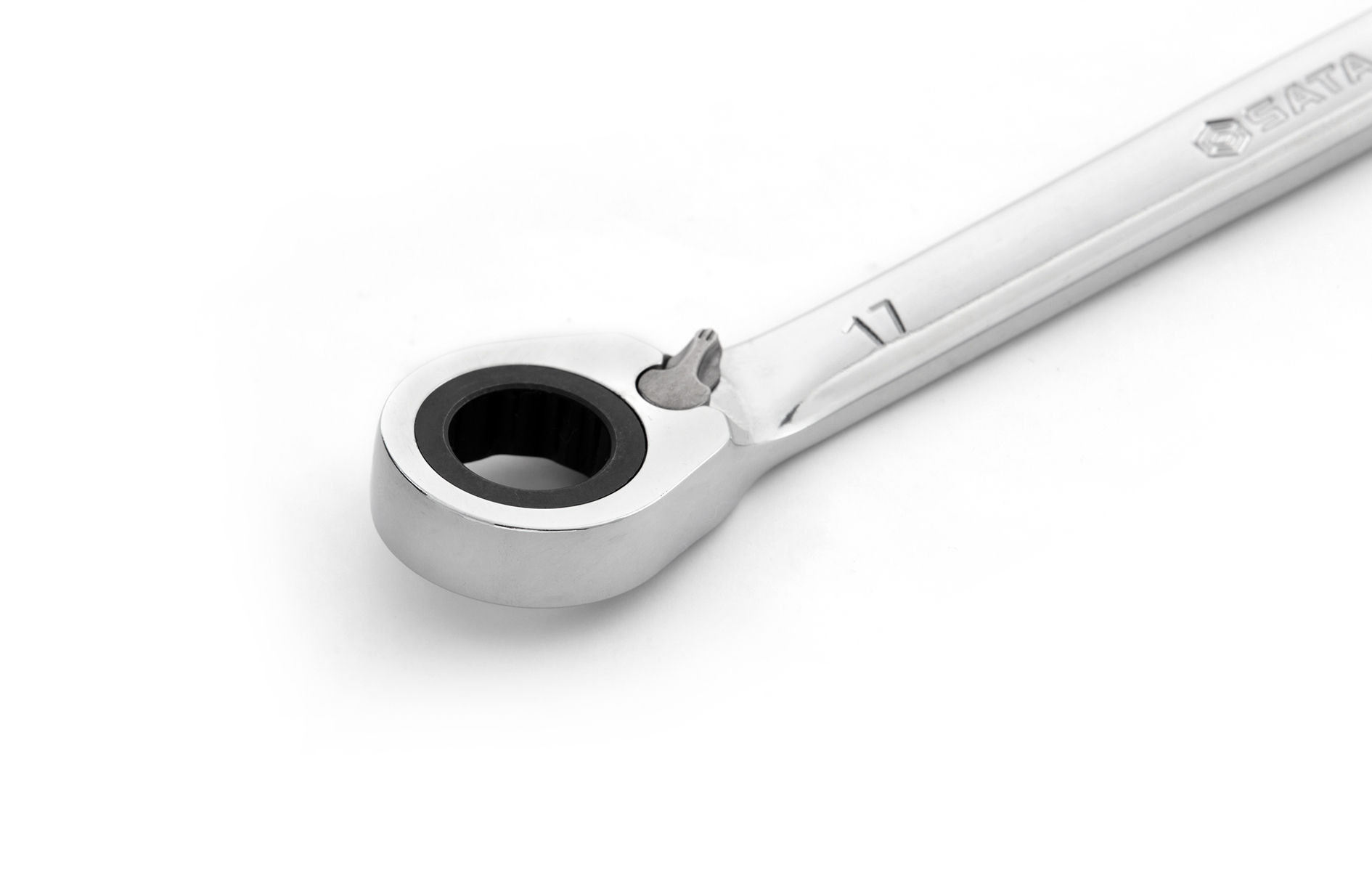 46603 SATA Full Polish Reversible Ratcheting Wrench 10MM