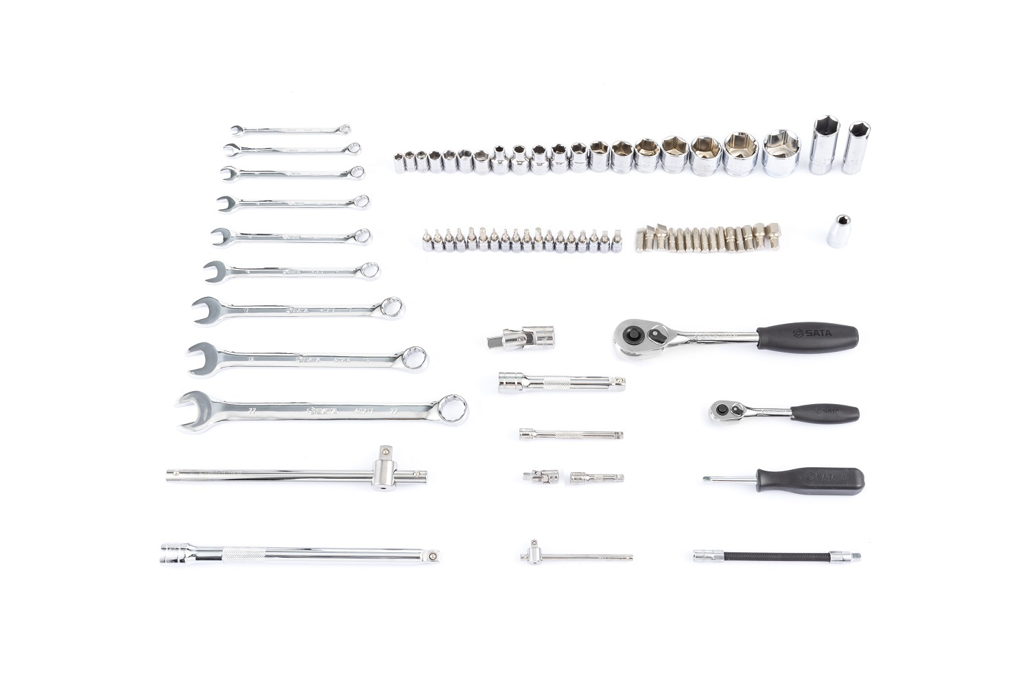 09519 SATA 76Pc. 1/4" & 1/2"Dr. Socket Wrench Set