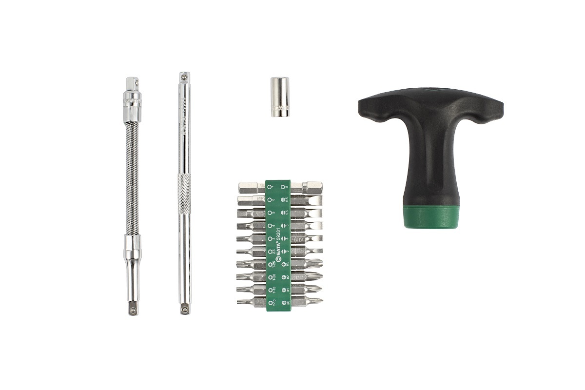 09341 SATA 24Pc. T-handle Ratcheting Screwdriver Set