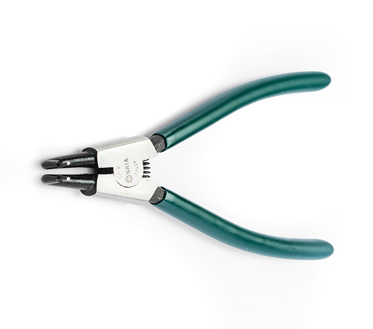 72022 SATA German Style External Snap Ring Pliers 7", Curved Tips