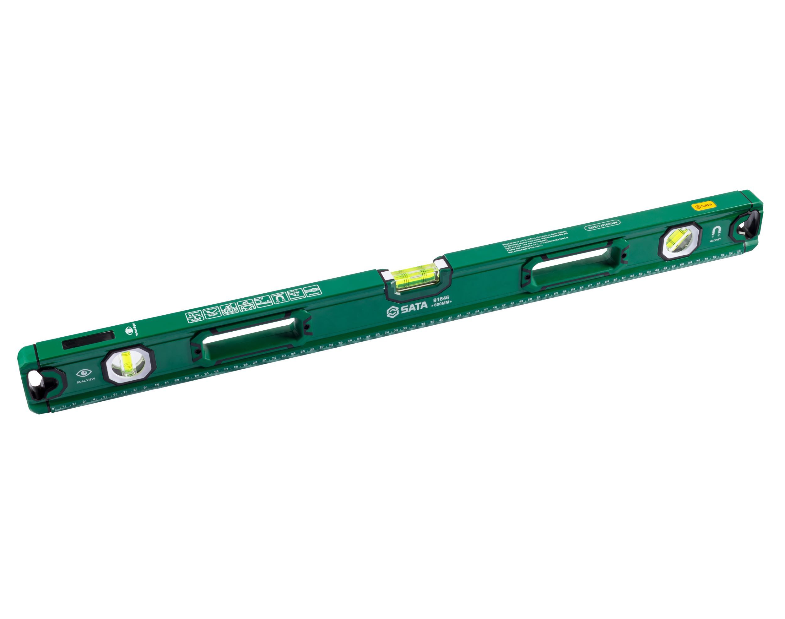91646 SATA Magnetic Three Bubble Level 32"