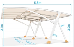 Double-Carport-High Quality Aluminum Alloy Family Car Shed