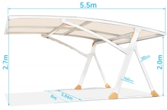Double-Carport-High Quality Aluminum Alloy Family Car Shed