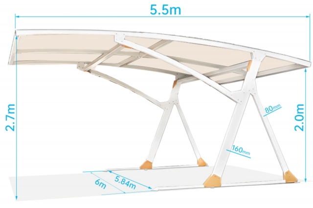 Double-Carport-High Quality Aluminum Alloy Family Car Shed