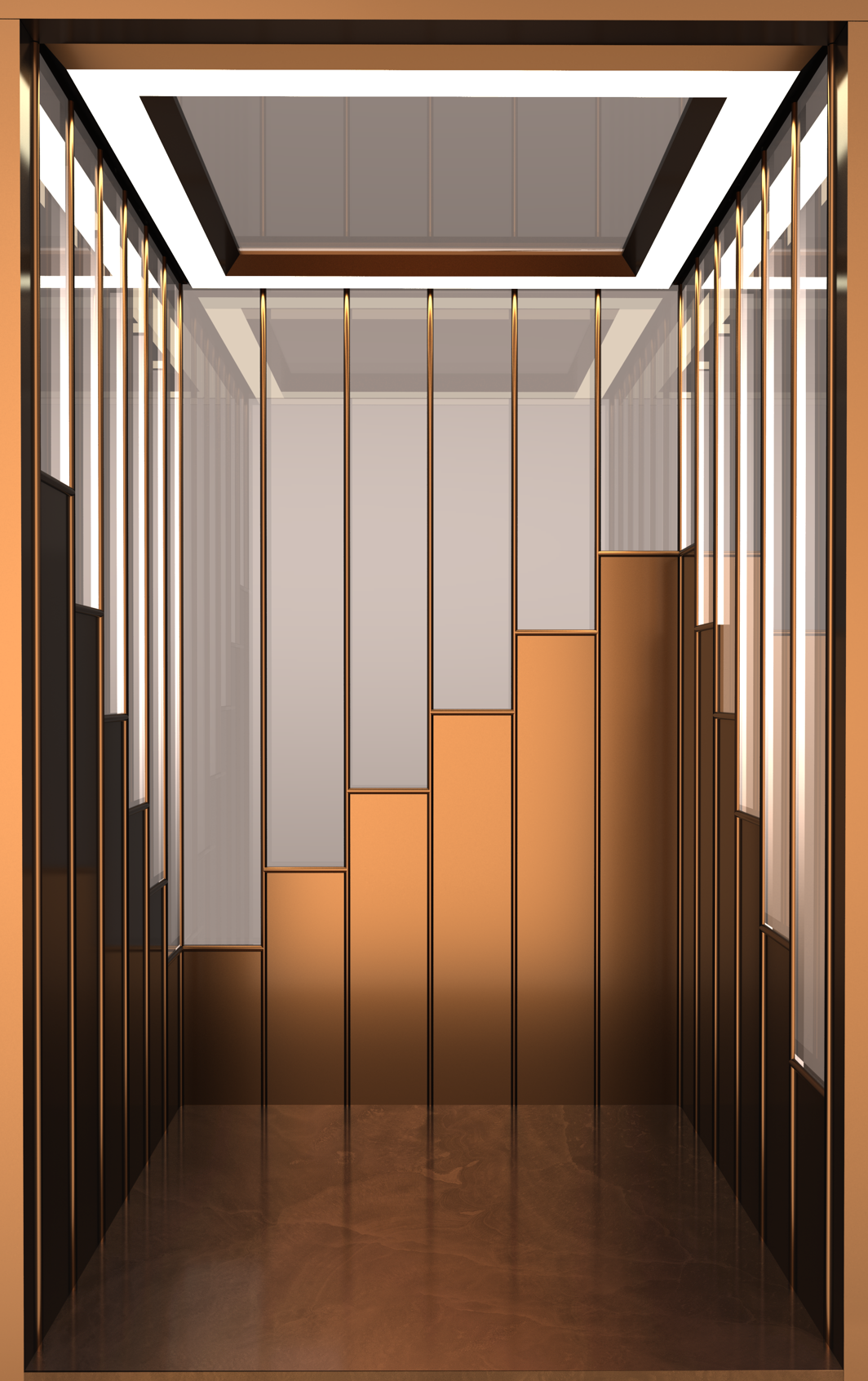 RONNITEC Hospital Elevator with Antimicrobial Panels and Safety Features