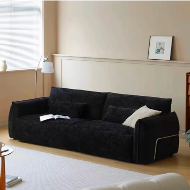 Velvet Sofa TEWNEE - Solid Wood Frame, High - Resilience Foam - Custom Colors