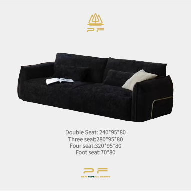 Velvet Sofa TEWNEE - Solid Wood Frame, High - Resilience Foam - Custom Colors
