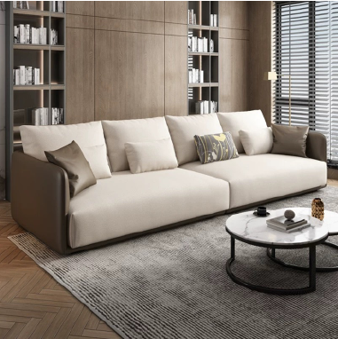 Modern Linen - Upholstered Sofa PEMRND with Down - Filled Comfort