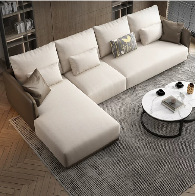 Modern Linen - Upholstered Sofa PEMRND with Down - Filled Comfort