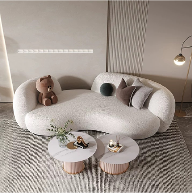 Irregularly - Shaped Shearling Designer Sofa IOMELD