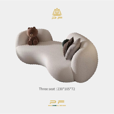 Irregularly - Shaped Shearling Designer Sofa IOMELD