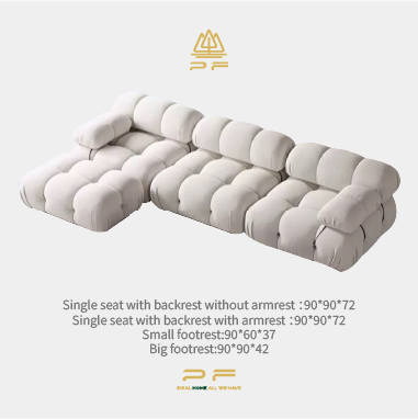 Cloud - Inspired Modular Shearling Sofa Set VEOOLY