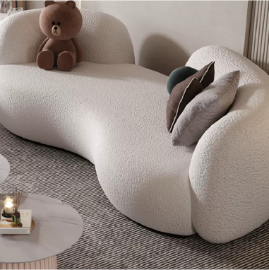 Irregularly - Shaped Shearling Designer Sofa IOMELD