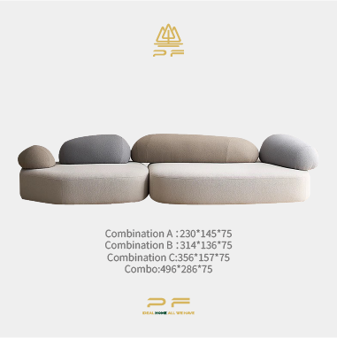 Pebble - Shaped Modular Designer Sofa Set HOIKLP