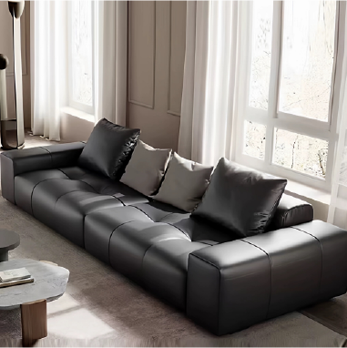 Pixel - Inspired Straight - Row Leather Designer Sofa MNEKDH