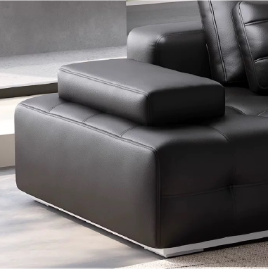 Deep - Seated Modular Straight - Row Designer Leather Sofa PKIENG