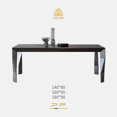Contemporary - style Dining Table IDGKEL with Irregular - designed Legs and 12mm Rock Slab Top
