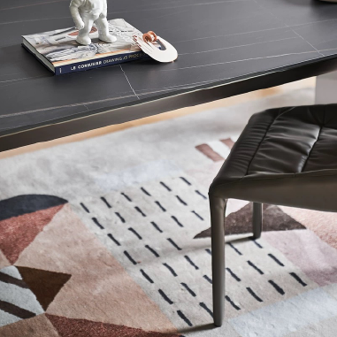 Contemporary - style Dining Table IDGKEL with Irregular - designed Legs and 12mm Rock Slab Top