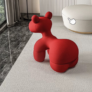 Playful Pony - Shaped Lounge Chair KDIEBB with Air - Layer Fabric and Iron Frame