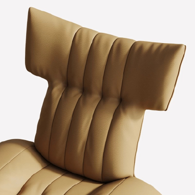 Artistic Designer Accent Chair NDVHW with Solid Wood, High - Density Sponge - Carbon Steel Legs
