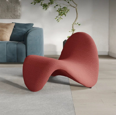 Artistic Tongue - Shaped Accent Chair PLKDE with Molded Foam - Special Mesh