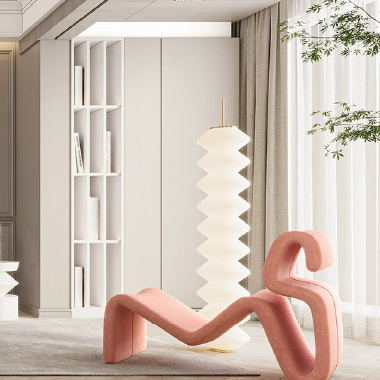 Artistic Wave - Shaped Lounge Chair VGTEEL with Integral Molded Sponge - Custom Colors