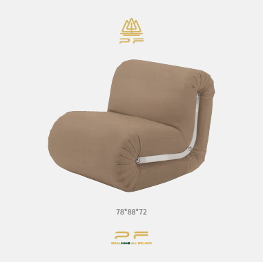 Customizable Modular Accent Chair NHGD with Solid Wood Frame - Stainless Steel Accents