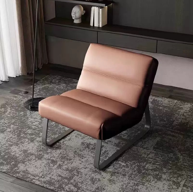 Italian Minimalist Accent Chair CEEP with Solid Wood, High - Density Sponge - Stainless Steel Legs