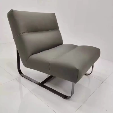 Italian Minimalist Accent Chair CEEP with Solid Wood, High - Density Sponge - Stainless Steel Legs