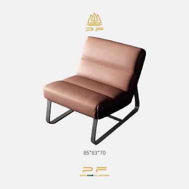 Italian Minimalist Accent Chair CEEP with Solid Wood, High - Density Sponge - Stainless Steel Legs