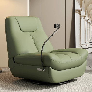 Modern Aesthetic Electric Recliner Chair HJIEEF with Multi - Angle Adjustment, Swivel - Rocking Function