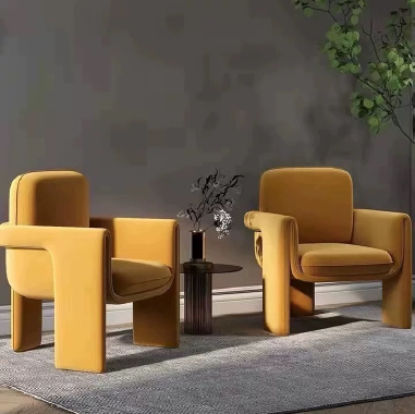 Modern Designer Accent Chair VDEEF with Solid Wood Frame - High - Density Sponge