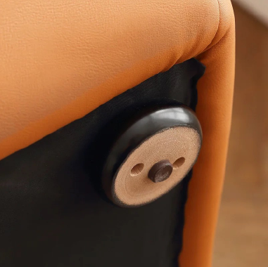 Modern Aesthetic Bean Bag Accent Chair GEEJDE with Wood Frame - 45D High - Density Sponge