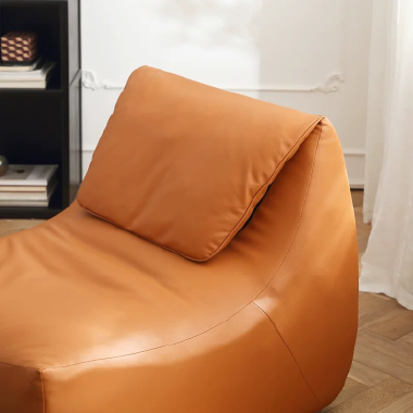 Modern Aesthetic Bean Bag Accent Chair GEEJDE with Wood Frame - 45D High - Density Sponge