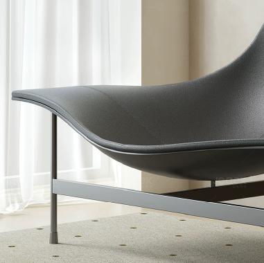 Artistic Airport Terminal - Style Lounge Bench with FRP, Carbon Steel Legs - Faux Leather JEAEK