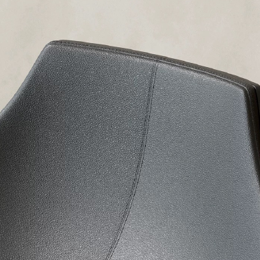 Artistic Airport Terminal - Style Lounge Bench with FRP, Carbon Steel Legs - Faux Leather JEAEK