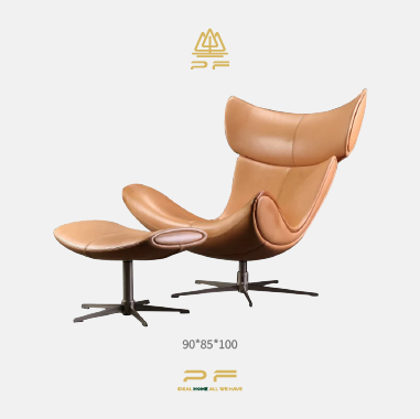 WENSY lounge chair and ottoman side view