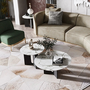 Modern Aesthetic Nested Coffee Table Set -BNEEK
