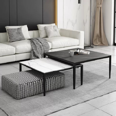 Industrial Retro Style Nested Square Coffee Table -NORDE