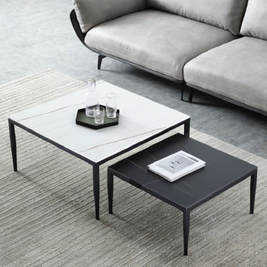 Industrial Retro Style Nested Square Coffee Table -NORDE