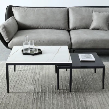 Industrial Retro Style Nested Square Coffee Table -NORDE