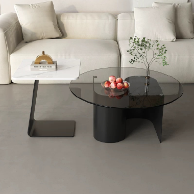 Design Aesthetic Nested High-Low Coffee Table Set - SKDNE
