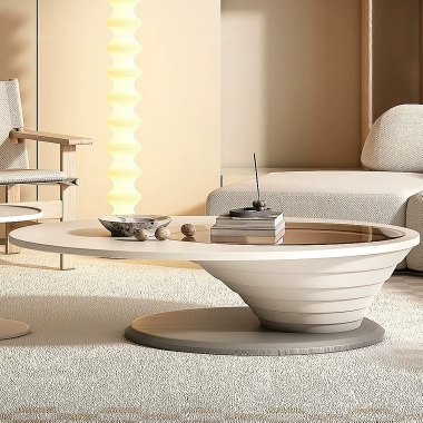 Design Aesthetic Irregular Streamlined High-Low Coffee Table YEODH