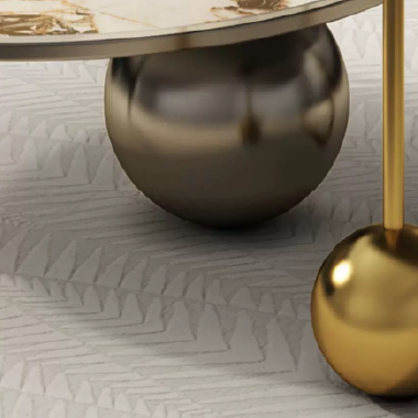 Modern Stylish Designer Spherical Base Coffee Table Set TDHEG